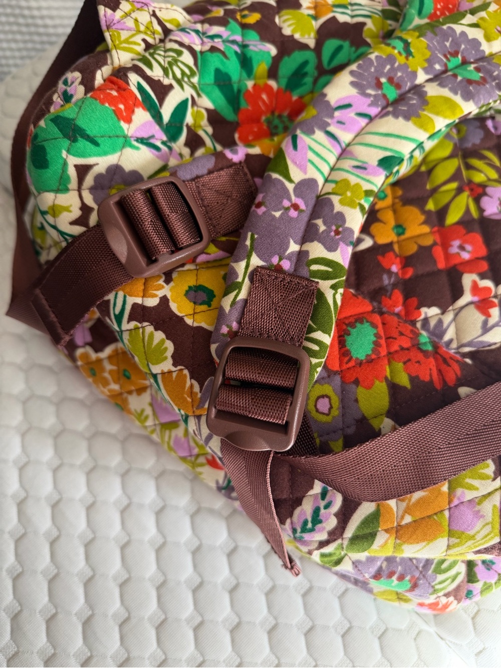 Vera Bradley Floral Quilted Backpack in Multicolor Bloom - Picture 5 of 8